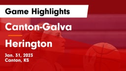 Canton-Galva  vs Herington  Game Highlights - Jan. 31, 2023