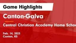 Canton-Galva  vs Central Christian Academy Home School Game Highlights - Feb. 14, 2023
