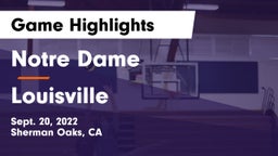 Notre Dame  vs Louisville  Game Highlights - Sept. 20, 2022