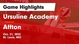 Ursuline Academy vs Affton  Game Highlights - Oct. 21, 2022