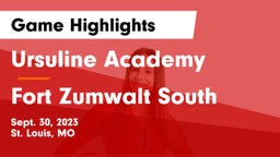 Ursuline Academy vs Fort Zumwalt South  Game Highlights - Sept. 30, 2023