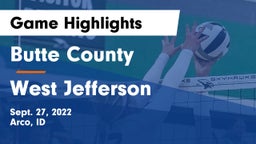 Butte County  vs West Jefferson  Game Highlights - Sept. 27, 2022