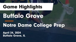 Buffalo Grove  vs Notre Dame College Prep Game Highlights - April 24, 2024