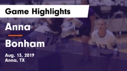 Anna  vs Bonham  Game Highlights - Aug. 13, 2019