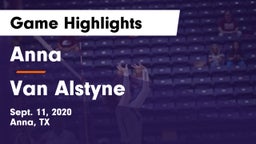 Anna  vs Van Alstyne  Game Highlights - Sept. 11, 2020