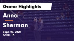 Anna  vs Sherman  Game Highlights - Sept. 25, 2020