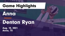 Anna  vs Denton Ryan Game Highlights - Aug. 10, 2021