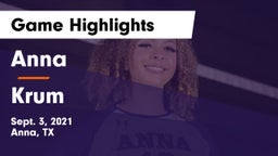 Anna  vs Krum  Game Highlights - Sept. 3, 2021