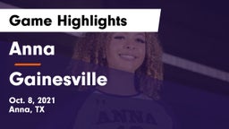 Anna  vs Gainesville  Game Highlights - Oct. 8, 2021