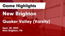 New Brighton  vs Quaker Valley (Varsity) Game Highlights - Sept. 20, 2022