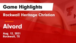 Rockwall Heritage Christian  vs Alvord  Game Highlights - Aug. 12, 2021
