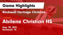 Rockwall Heritage Christian  vs Abilene Christian HS Game Highlights - Aug. 28, 2021