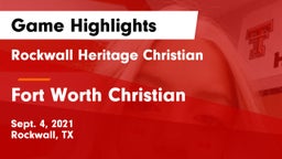 Rockwall Heritage Christian  vs Fort Worth Christian  Game Highlights - Sept. 4, 2021