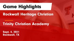 Rockwall Heritage Christian  vs Trinity Christian Academy  Game Highlights - Sept. 4, 2021