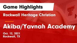 Rockwall Heritage Christian  vs Akiba/Yavnah Academy Game Highlights - Oct. 12, 2021