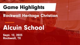 Rockwall Heritage Christian  vs Alcuin School Game Highlights - Sept. 12, 2023