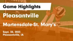 Pleasantville  vs Martensdale-St. Mary's  Game Highlights - Sept. 30, 2023