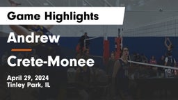 Andrew  vs Crete-Monee  Game Highlights - April 29, 2024