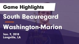 South Beauregard  vs Washington-Marion  Game Highlights - Jan. 9, 2018