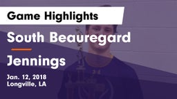 South Beauregard  vs Jennings  Game Highlights - Jan. 12, 2018