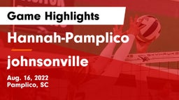 Hannah-Pamplico  vs johnsonville Game Highlights - Aug. 16, 2022