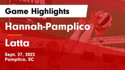 Hannah-Pamplico  vs Latta  Game Highlights - Sept. 27, 2022