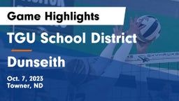 TGU School District vs Dunseith Game Highlights - Oct. 7, 2023