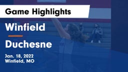 Winfield  vs Duchesne  Game Highlights - Jan. 18, 2022