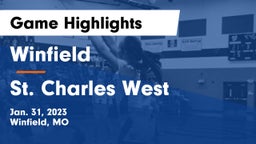Winfield  vs St. Charles West  Game Highlights - Jan. 31, 2023