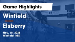 Winfield  vs Elsberry  Game Highlights - Nov. 18, 2023