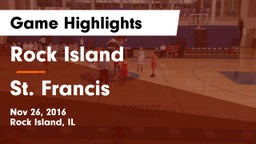 Rock Island  vs St. Francis  Game Highlights - Nov 26, 2016