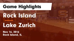 Rock Island  vs Lake Zurich  Game Highlights - Nov 16, 2016