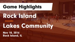 Rock Island  vs Lakes Community  Game Highlights - Nov 18, 2016