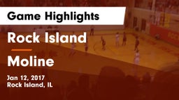 Rock Island  vs Moline  Game Highlights - Jan 12, 2017