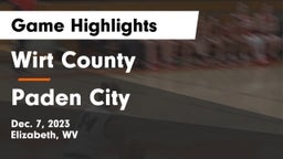 Wirt County  vs Paden City  Game Highlights - Dec. 7, 2023