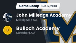 Recap: John Milledge Academy  vs. Bulloch Academy 2018