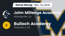 Recap: John Milledge Academy  vs. Bulloch Academy 2018