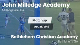 Matchup: Milledge Academy vs. Bethlehem Christian Academy  2019