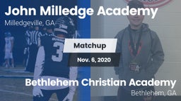 Matchup: Milledge Academy vs. Bethlehem Christian Academy  2020