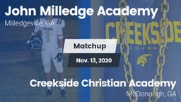 Matchup: Milledge Academy vs. Creekside Christian Academy 2020