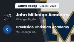 Recap: John Milledge Academy  vs. Creekside Christian Academy 2021