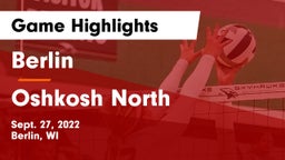 Berlin  vs Oshkosh North  Game Highlights - Sept. 27, 2022