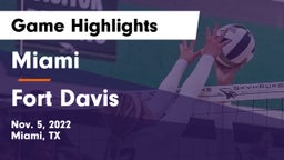 Miami  vs Fort Davis  Game Highlights - Nov. 5, 2022