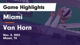 Miami  vs Van Horn  Game Highlights - Nov. 8, 2022