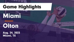 Miami  vs Olton Game Highlights - Aug. 24, 2023