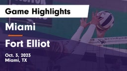 Miami  vs Fort Elliot Game Highlights - Oct. 3, 2023