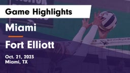 Miami  vs Fort Elliott  Game Highlights - Oct. 21, 2023