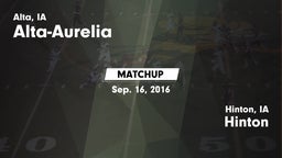 Matchup: Alta-Aurelia High vs. Hinton  2016