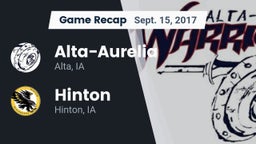 Recap: Alta-Aurelia  vs. Hinton  2017