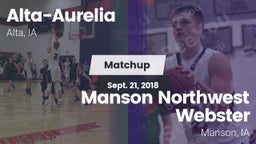 Matchup: Alta-Aurelia High vs. Manson Northwest Webster  2018